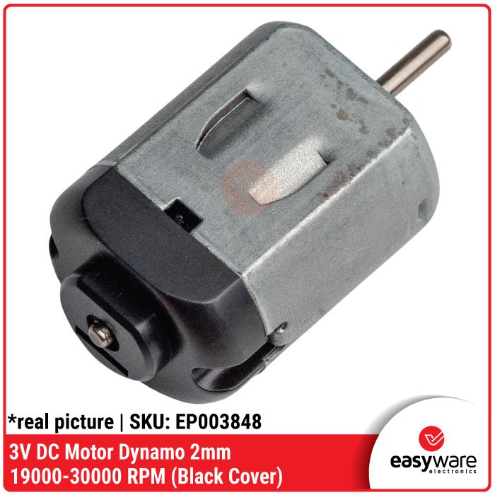 Motor Dynamo DC 3V High Speed 19000-30000 RPM, As 2mm untuk Mainan & DIY Projects – Cover Merah/Hitam/Putih - Image 2