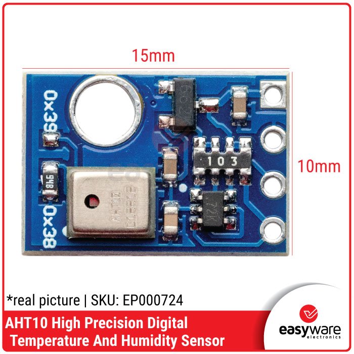 Modul Sensor Suhu dan Kelembapan AHT10 Digital Precision – I2C Interface - Image 2