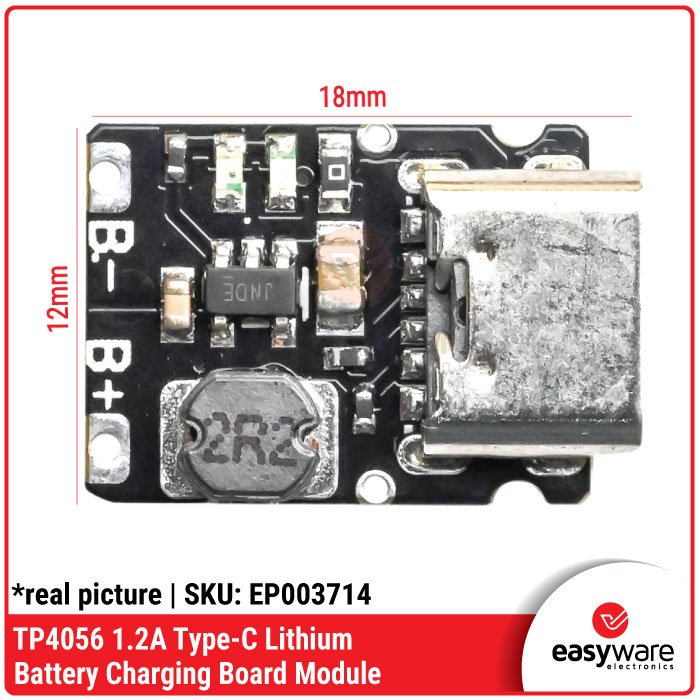 TP4056 Type-C Lithium Battery Charger Module 1.2A – Modul Cas Baterai 18650 - Image 2