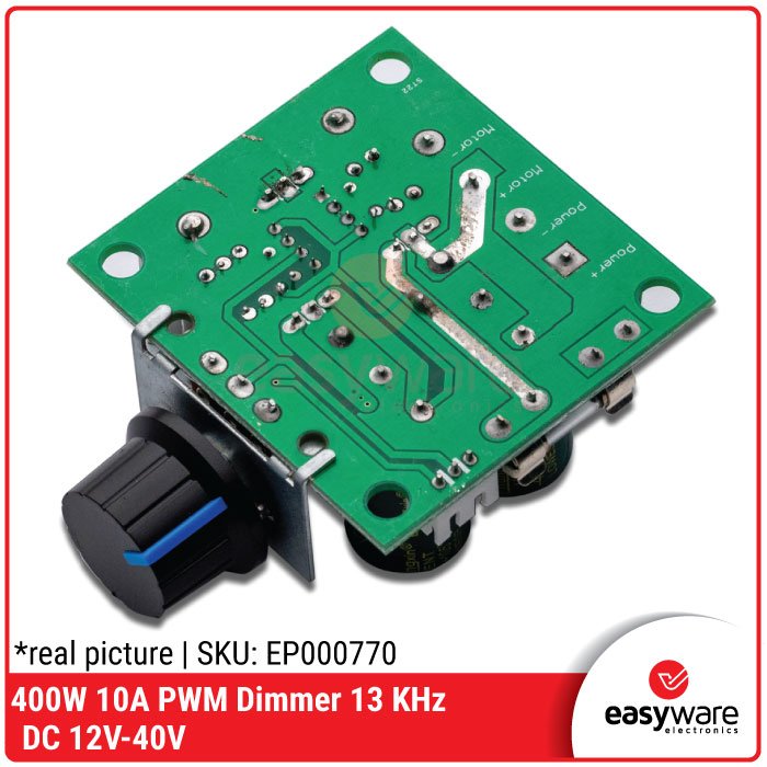 Modul Pengontrol Kecepatan Motor DC 400W – PWM Dimmer 10A 12V-40V Frekuensi 13 KHz - Image 3