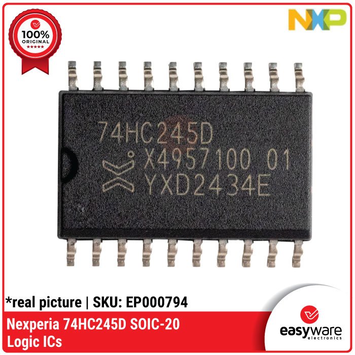 Nexperia 74HC245D SOIC-20 / MIC 74HC245D SOP-20 – IC Bus Transceiver 8-Channel Bi-directional - Image 3
