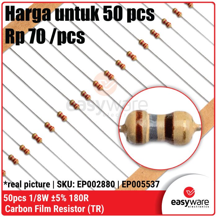 50x Carbon Film Resistor 1/8W 5% 2R2 10R 56R 100R 180R 330R 1K 1K2 2K2 4K7 - Image 10