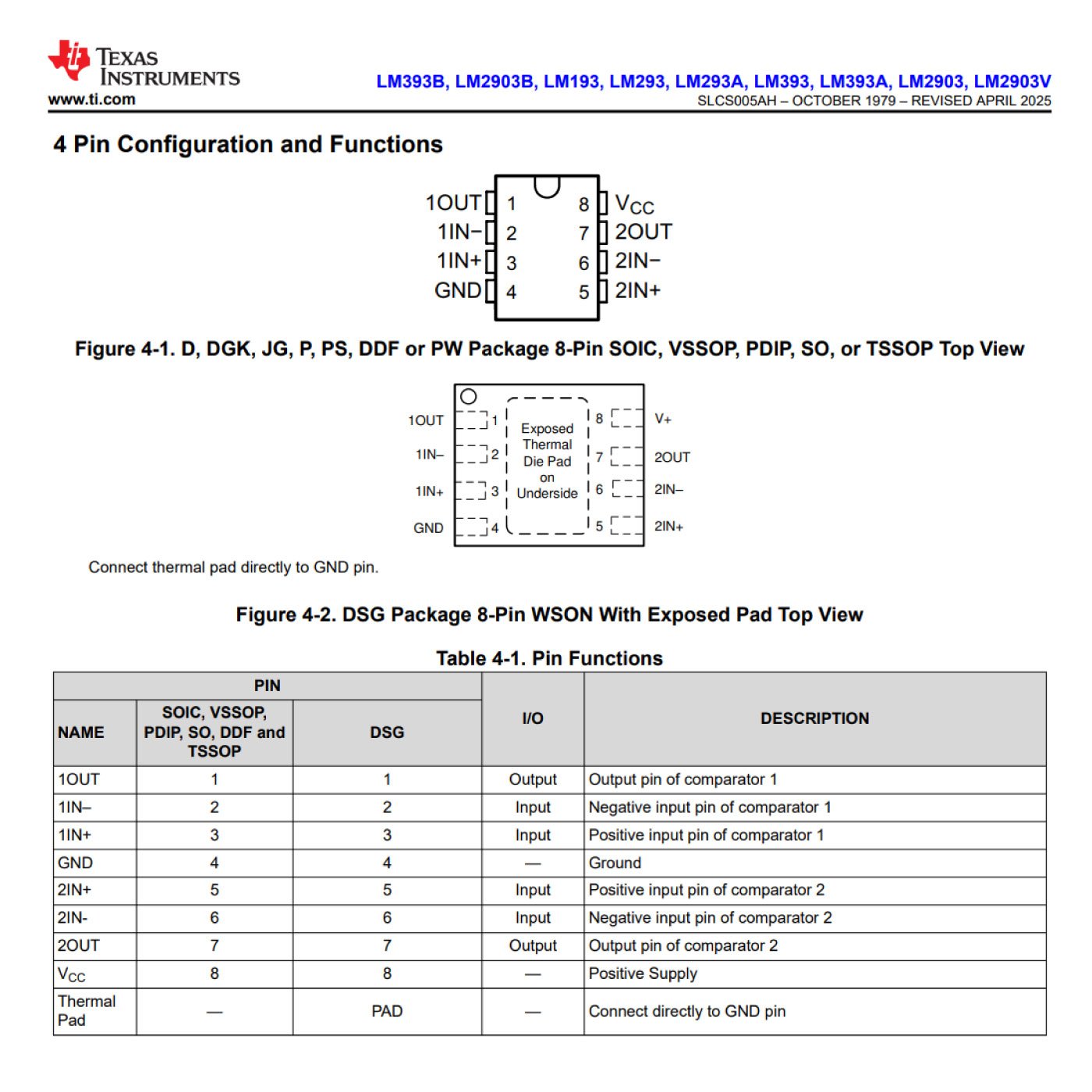 IC LM393P Texas Instruments – Komparator Tegangan Ganda 2V-30V LM393 P DIP-8 ORIGINAL - Image 3