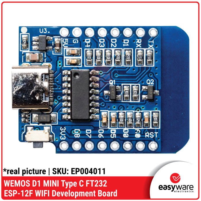 WEMOS D1 MINI ESP8266 ESP-12F WiFi Board – Micro USB / Type C CH340 / FT232 - Image 13