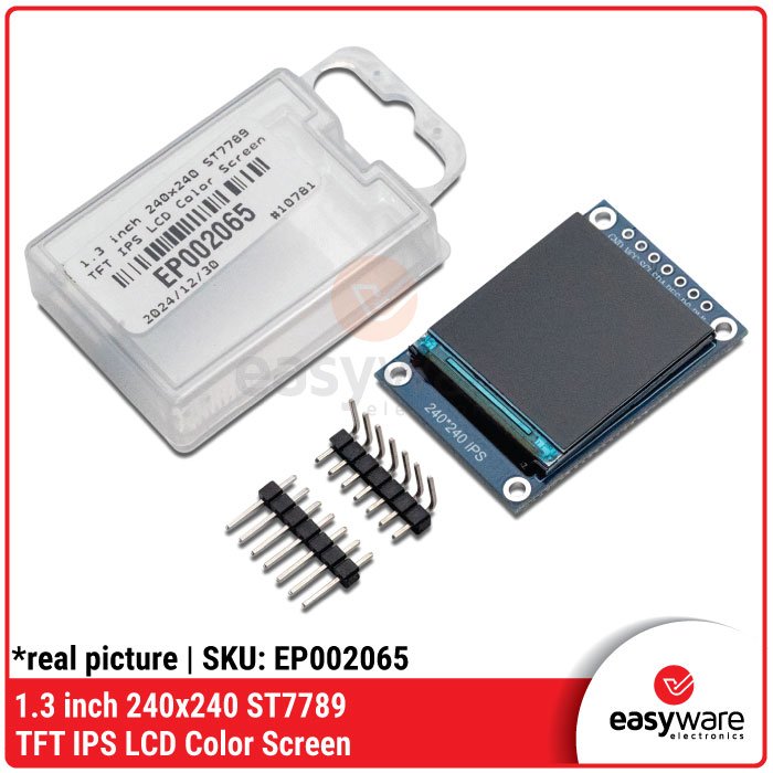 1.3 inch 240×240 ST7789 TFT IPS LCD Color Screen dengan Antarmuka SPI