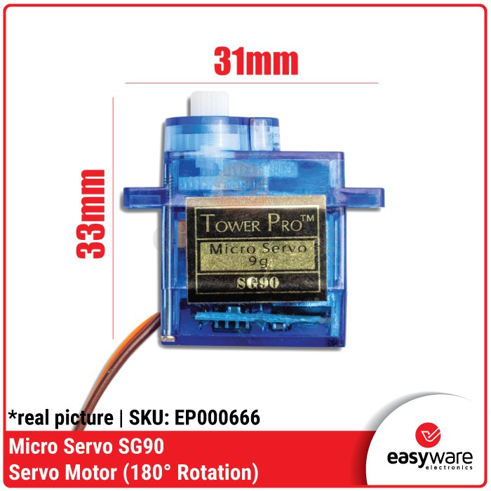 SG90 Servo Motor 180° Mini – Motor Servo Micro RC Robotika DIY Arduino - Image 2