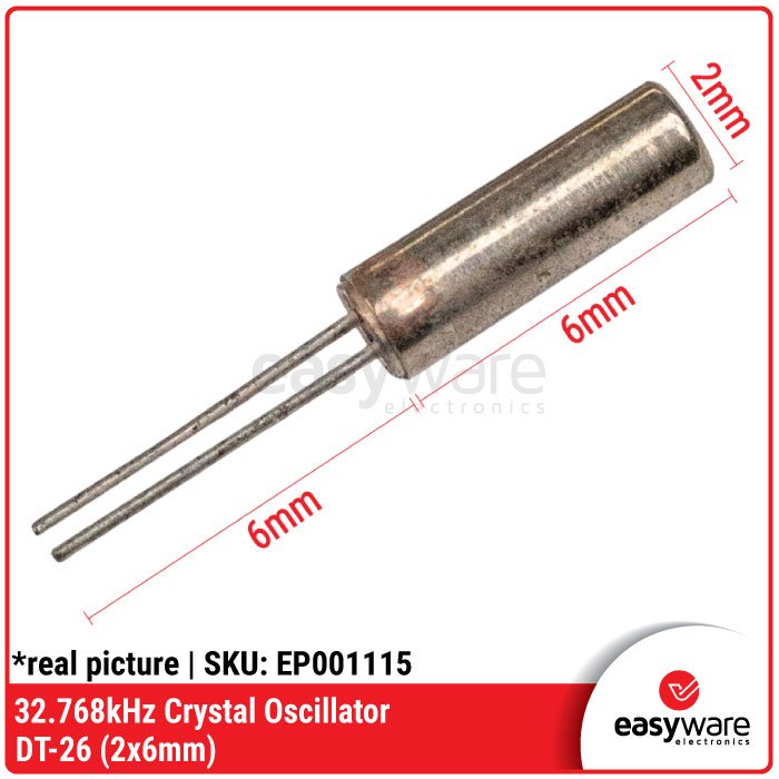 32.768kHz Crystal Oscillator – Kristal Osilator RTC DT-26 (2x6mm) dan DT-38 (3x8mm) - Image 3