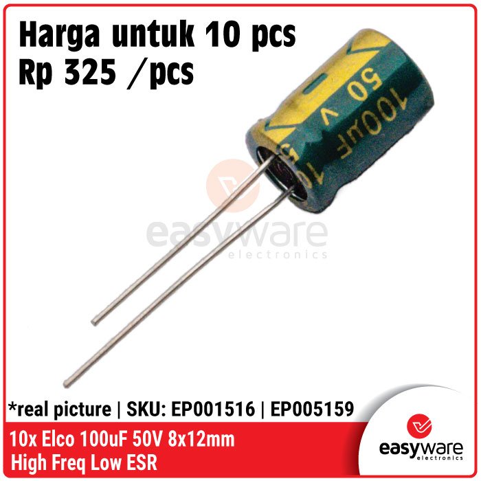 10x Elco High Frequency Low ESR Elco 100uF/50V/63V 220uF/16V/25V/35V Elektrolit Kapasitor - Image 7