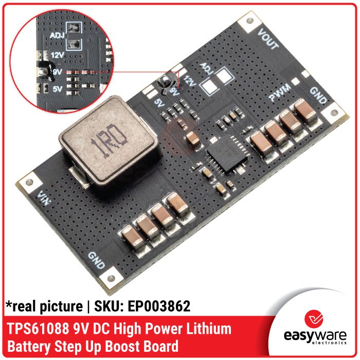 TPS61088 5V 9V 12V DC High Power Lithium Battery Step Up Boost Board - Image 5
