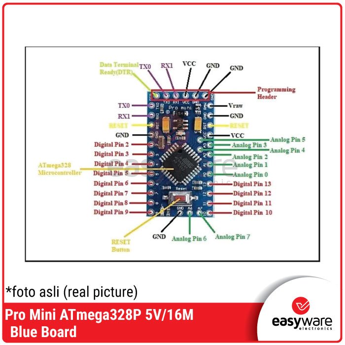 PRO MINI 5V 16MHz ATmega328P with Headers – Arduino Pro Mini Board Compatible - Image 4
