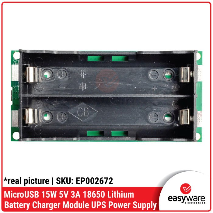 Module Charger 18650 UPS 5V 3A – MicroUSB 15W Power Supply Module UPS untuk IoT & Router - Image 4