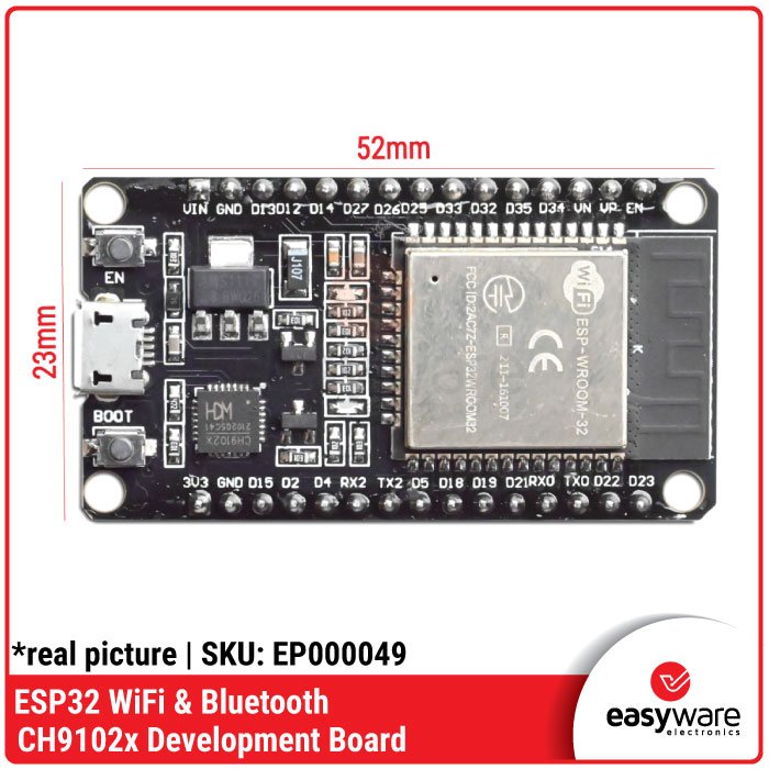ESP32 ESP-32S 30P WiFi + Bluetooth Dual – CH340C CH9102x CP210x CP2102 Micro USB / Type C USB-C Developement Board - Image 3