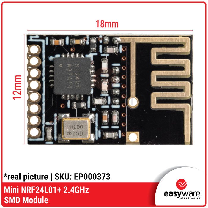 Mini NRF24L01+ NRF24L01 2.4GHz SMD RF Wireless Transceiver Module Mini Power Enhanced Version SMD Receiver Transceiver Board - Image 2