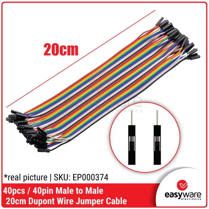 40pcs Kabel Jumper 20cm Dupont 40 Pin – Varian Male to Male / Female / Male-Female - Image 4