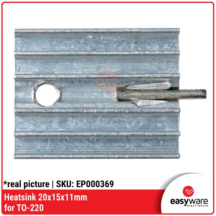 Heatsink 20x15x11mm for TO-220 Aluminium Heat Sink Transistor MOSFET Regulator - Image 3