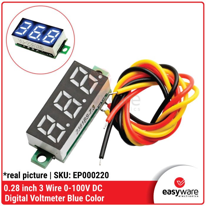 0.28 inch DC LED Digital Voltmeter 0-100V 3 Wire Voltmeter 2.5-30V 2 Wire Voltage Meter Auto Car Mobile Power Voltage Tester Detector 12V Red Green Blue - Image 9