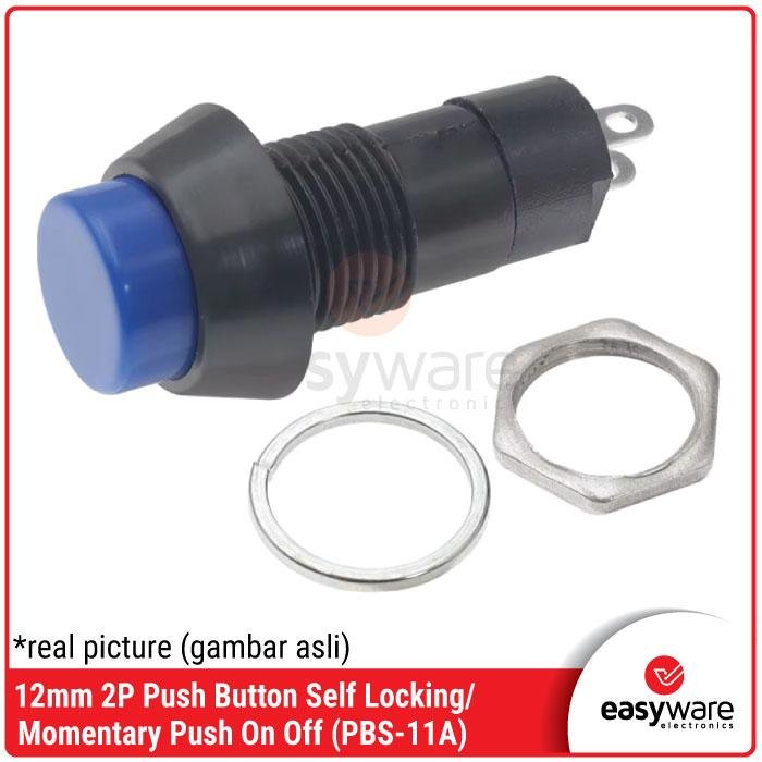 Push Button 12mm Self Locking Momentary Push On Off Light LED PBS-11A PBS 11B Red Green Blue Yellow White Reset Button 2P Self-lock No Lock Reset 1A 250V - Image 3