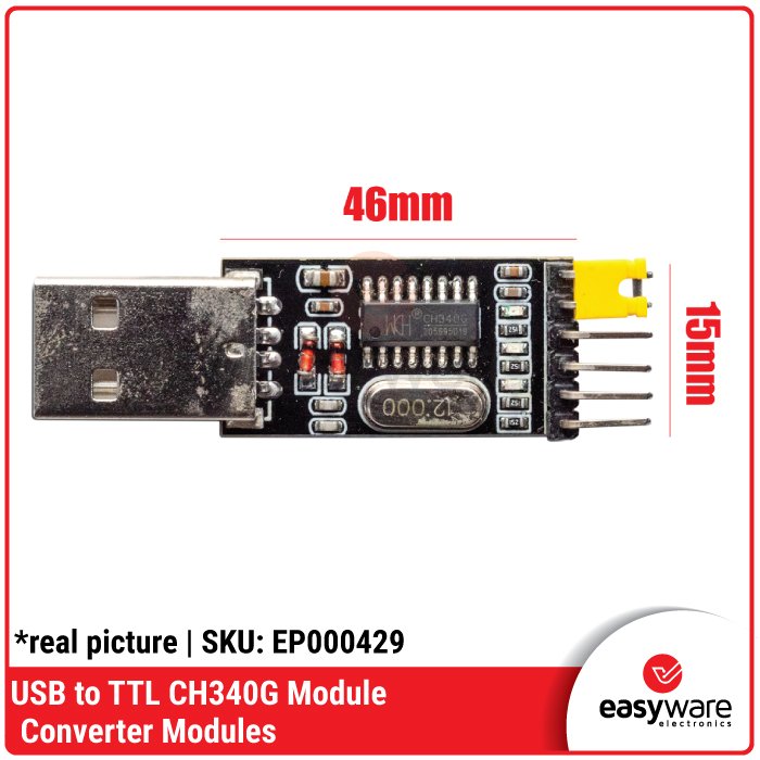Modul USB to TTL CH340G Serial Converter – Programmer Arduino Adapter 3.3V 5V - Image 2