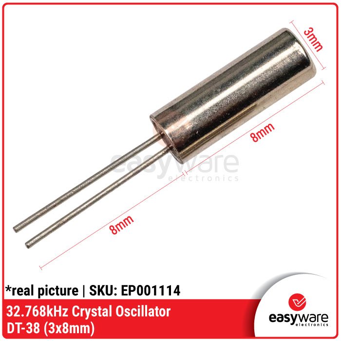 32.768kHz Crystal Oscillator – Kristal Osilator RTC DT-26 (2x6mm) dan DT-38 (3x8mm) - Image 4
