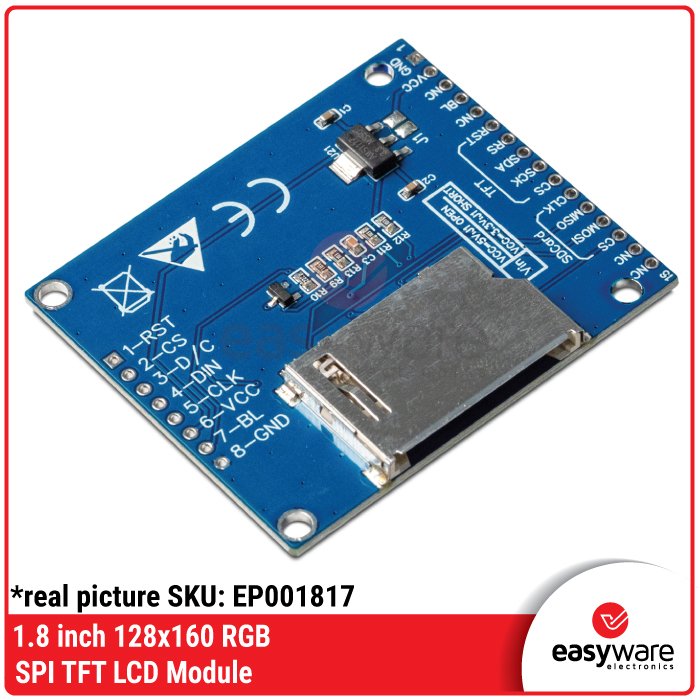 Modul LCD TFT 1.8 Inch 128×160 RGB SPI Serial – Driver ST7735 - Image 2