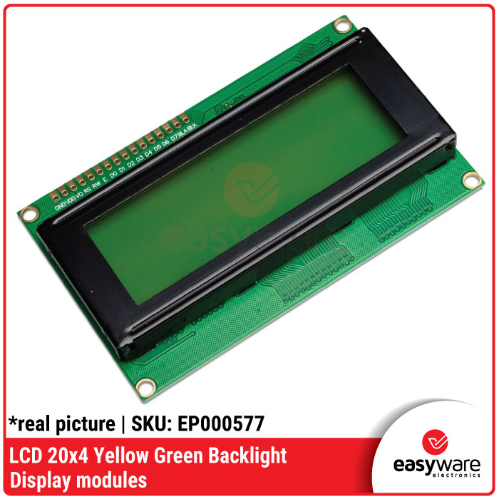 LCD 20×4 Blue / Yellow Green Backlight – Layar Karakter 2004 for Arduino ESP32 STM32 - Gambar 2