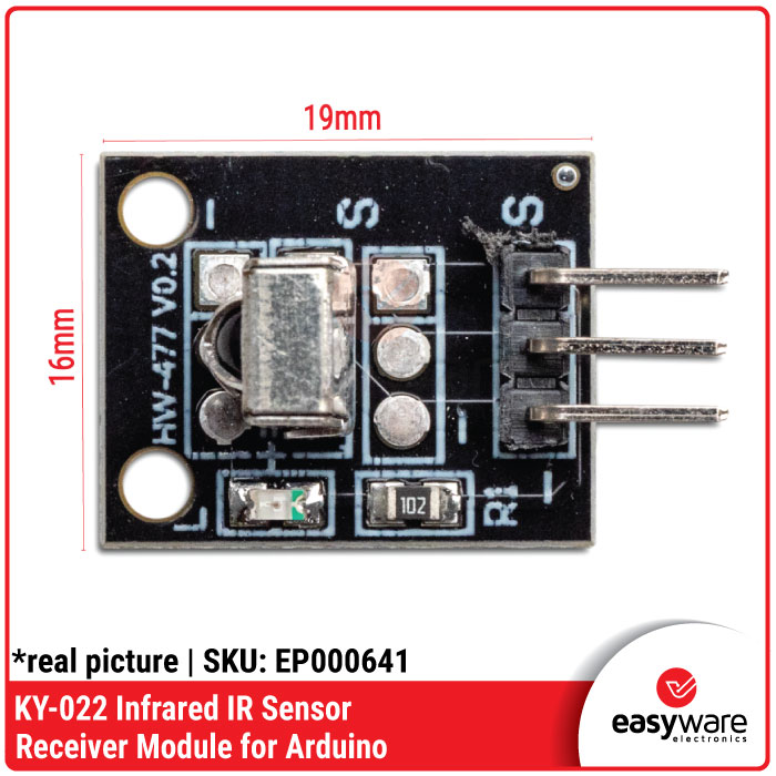 Modul Sensor Receiver Infrared IR KY-022 - Komponen Kontrol Remote Arduino - Gambar 3