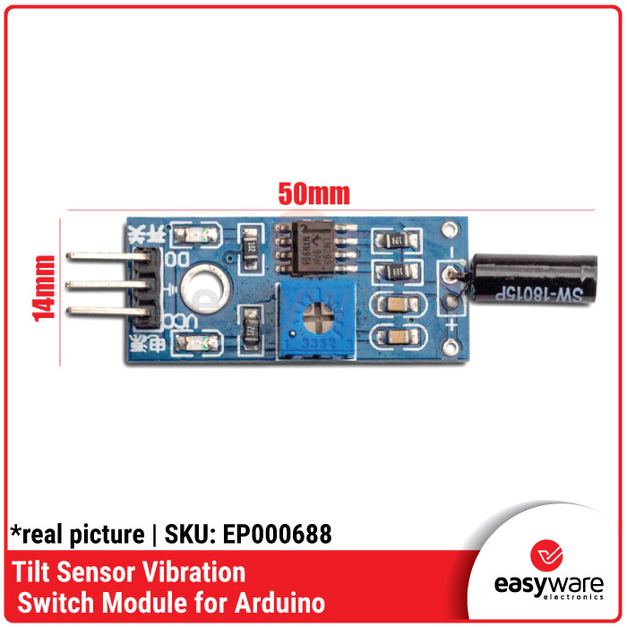 Tilt Sensor Module Vibration Switch for Arduino - Modul Sensor Getar/Kemiringan - Gambar 2