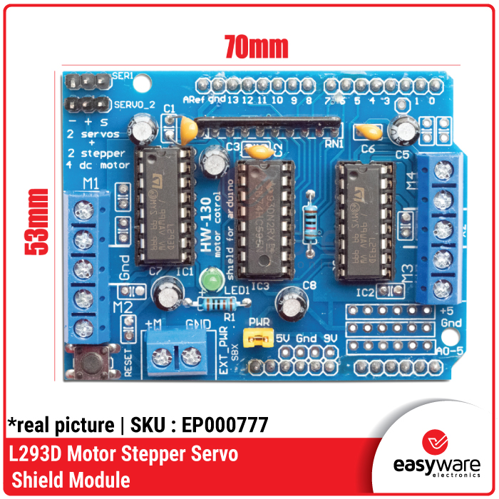 L293D Motor Stepper Servo Shield - Gambar 3