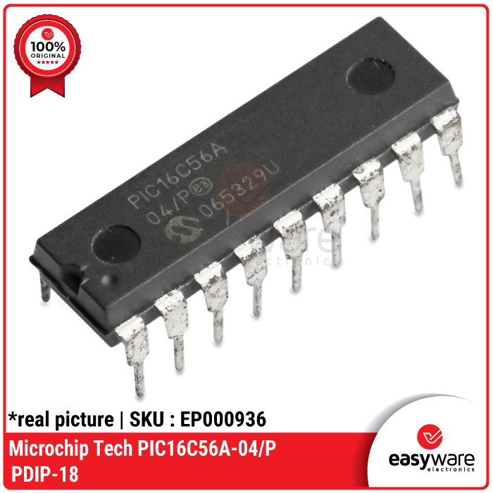 IC Microchip PIC16C56A-04/P - 8-Bit CMOS Microcontroller (PDIP-18)