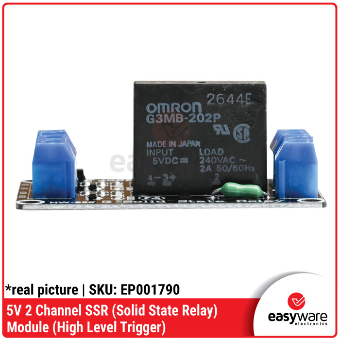 Modul Solid State Relay SSR 2 Channel 5V High Level Trigger Arduino - Gambar 3