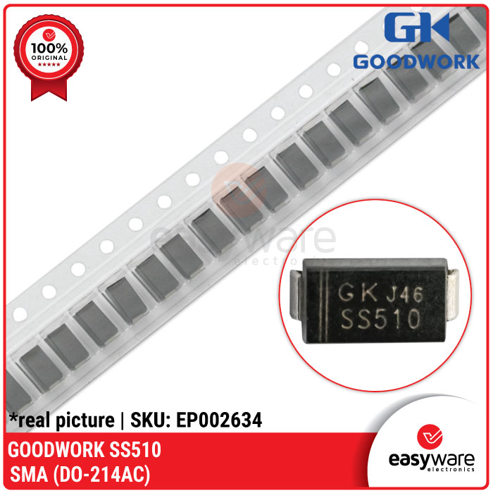 GOODWORK SS510 SMA (DO-214AC) Schottky Barrier Diode 5A 100V