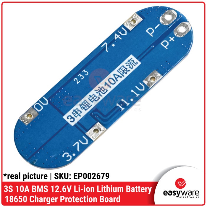 BMS 3S 10A 12V 18650 Lithium Battery Charger Board Protection Module - Gambar 4