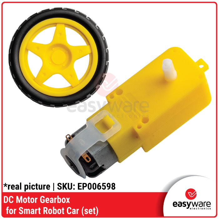 DC MOTOR GEARBOX AND WHEEL DC GEAR MOTOR DAN RODA - Gambar 2