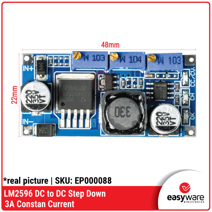 LM2596 Step Down 3A Adjustable Charger Module Constant Current & Voltage - Gambar 2