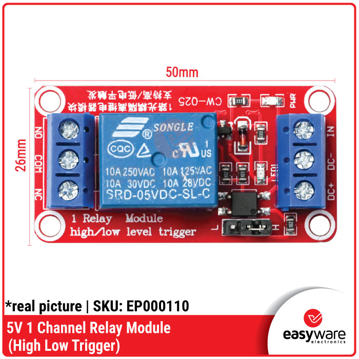 Relay module 5V 1 channel high and low trigger - Gambar 3