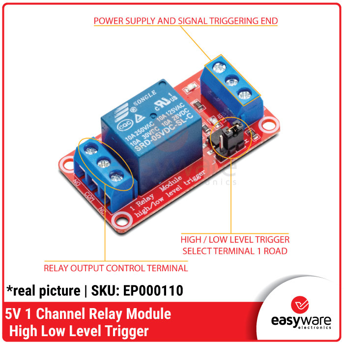 Relay module 5V 1 channel high and low trigger - Gambar 2