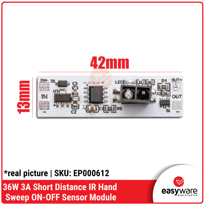 Modul Sensor IR Hand Sweep 36W 3A - Saklar Sensor Sentuh Tanpa Sentuh (Non-Touch) - Gambar 2