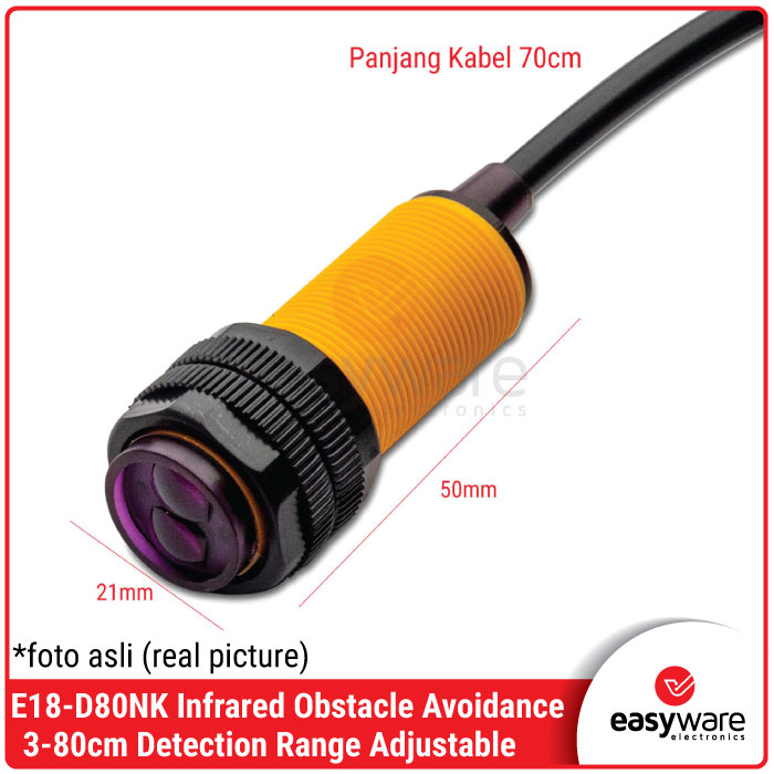 Sensor Halangan E18-D80NK Adjustable 3-30cm - Gambar 2