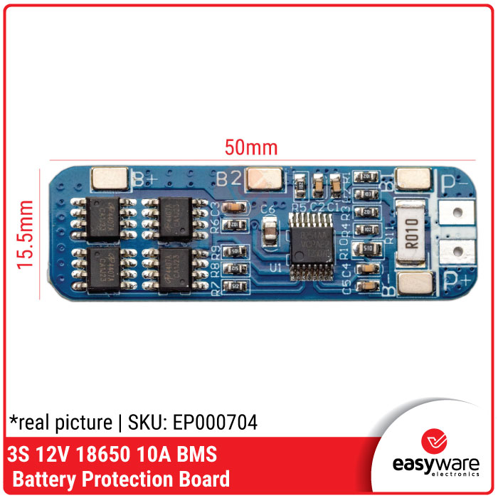 BMS 3S 10A 12V 18650 Lithium Battery Charger Board Protection Module - Gambar 6