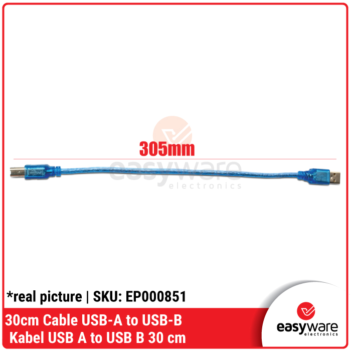 KABEL ARDUINO UNO MEGA 30CM USB A TO USB B - Gambar 2