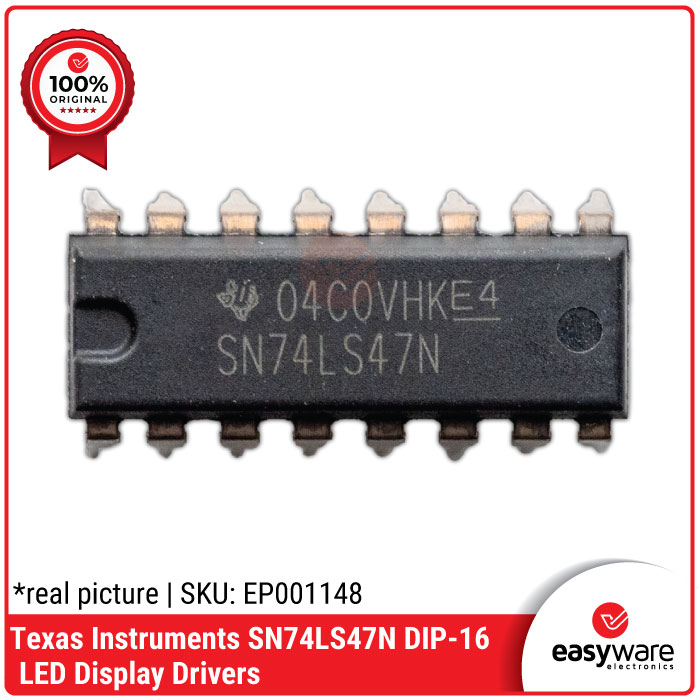 Texas Instruments SN74LS47N DIP-16 - Gambar 2