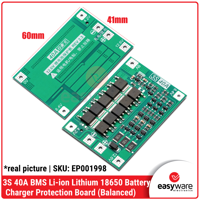 3S 40A BMS Li-ion Lithium 18650 Battery Charger Protection Enhanced Balanced - Gambar 3