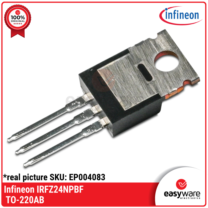 Infineon IRFZ24NPBF N-Channel Power MOSFET 55V 17A TO-220AB - Gambar 3