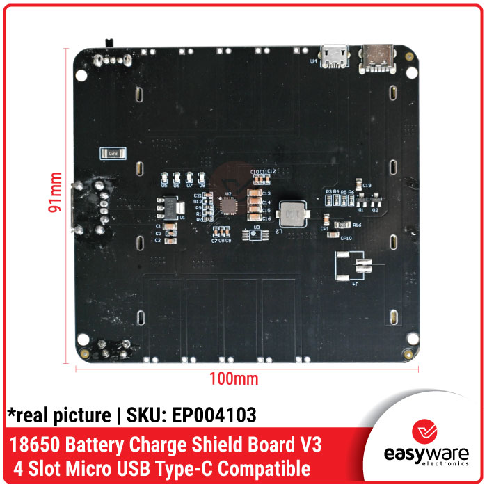 18650 Battery Charge Shield Board V3 1/2/4 Slot Micro USB Type-C 5V/2A 3V/1A Modul Power Bank DIY untuk Raspberry Pi Arduino ESP32 - Gambar 2