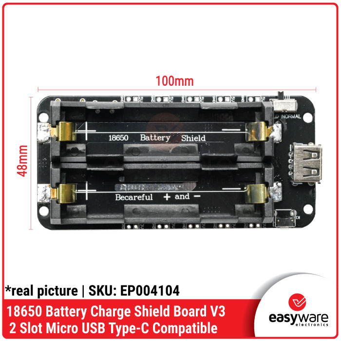 18650 Battery Charge Shield Board V3 1/2/4 Slot Micro USB Type-C 5V/2A 3V/1A Modul Power Bank DIY untuk Raspberry Pi Arduino ESP32 - Gambar 5