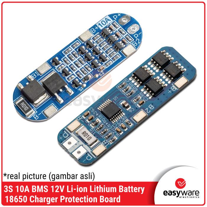 BMS 3S 10A 12V 18650 Lithium Battery Charger Board Protection Module