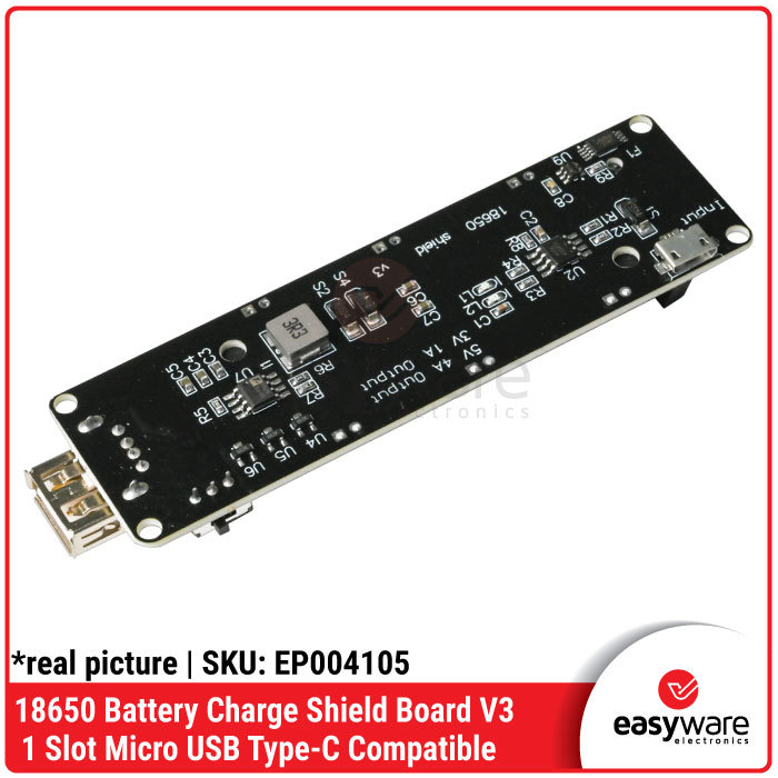 18650 Battery Charge Shield Board V3 1/2/4 Slot Micro USB Type-C 5V/2A 3V/1A Modul Power Bank DIY untuk Raspberry Pi Arduino ESP32 - Gambar 3