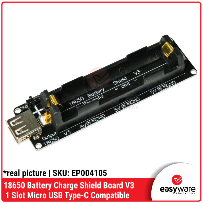 18650 Battery Charge Shield Board V3 1/2/4 Slot Micro USB Type-C 5V/2A 3V/1A Modul Power Bank DIY untuk Raspberry Pi Arduino ESP32 - Gambar 2