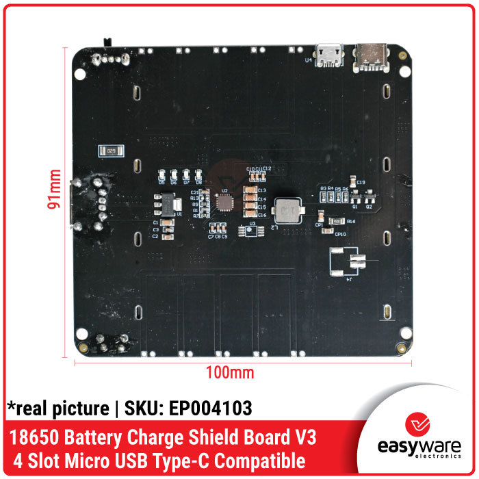 18650 Battery Charge Shield Board V3 1/2/4 Slot Micro USB Type-C 5V/2A 3V/1A Modul Power Bank DIY untuk Raspberry Pi Arduino ESP32 - Gambar 6