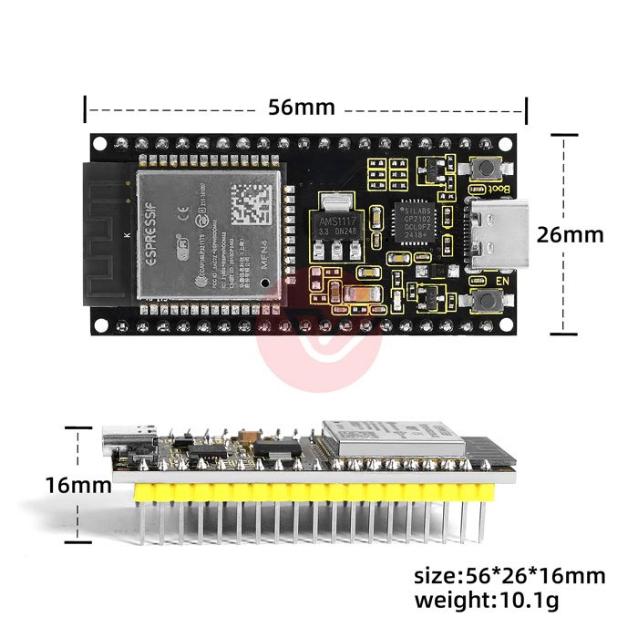 Keyestudio ESP32-WROOM Core Board With Type-C ESP-WROOM-32 Module Mini Development Board ESP32 Module - Gambar 2